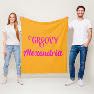 Personalisiertes Hot Pink und Orange Fleecedecke