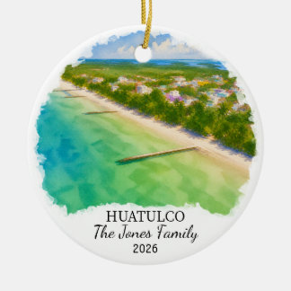 Personalisiertes Huatulco-Keramik-Ornament, Benutz Keramik Ornament