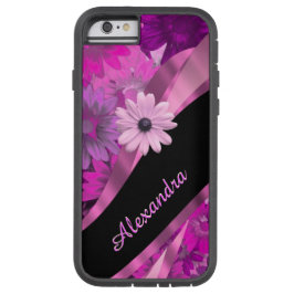 Personalisiertes hübsch rosa Blumenmuster iPhone 13 Hülle