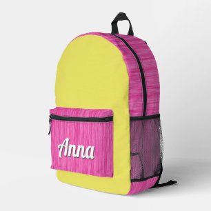 Personalisiertes Hübsch rosa Gemustert Modernes Mä Bedruckter Rucksack