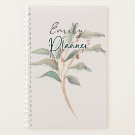 Personalisiertes Hübsches Design Aquarell-Blätter  Planer