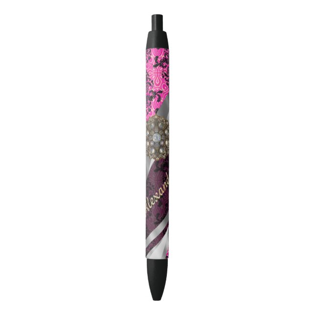 Personalisiertes hübsches girly pinkfarbenes kugelschreiber (Vorderseite Vertikal)