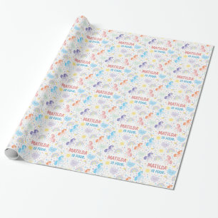 Personalisiertes Hübsches Little Unicorns Wrapping Geschenkpapier