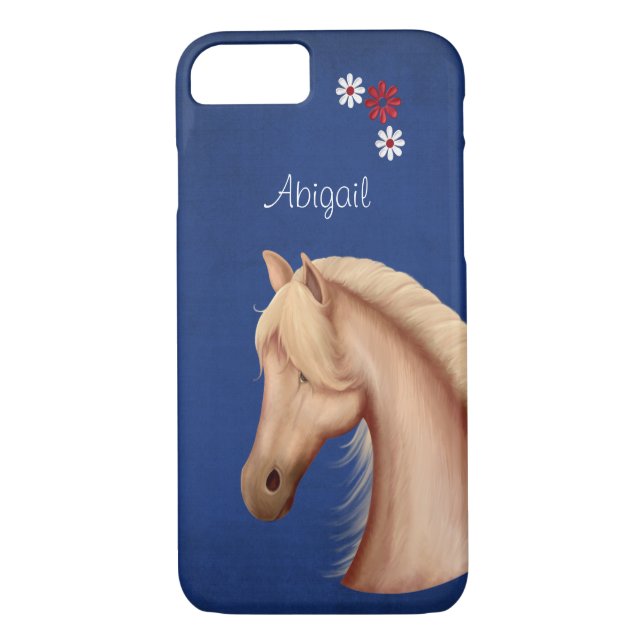 Personalisiertes Hübsches Palomino Pferd iPhone 7  Case-Mate iPhone Hülle (Rückseite)