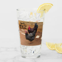 Personalisiertes Huhn - Bauernleben - Glas 