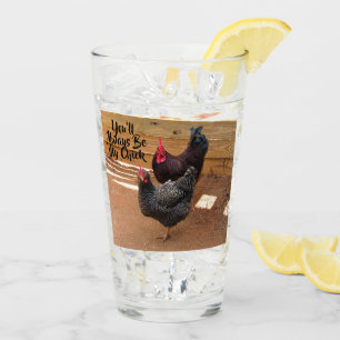 Personalisiertes Huhn - Bauernleben - Glas
