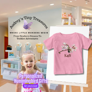 Personalisiertes Hummingbird Baby T - Shirt