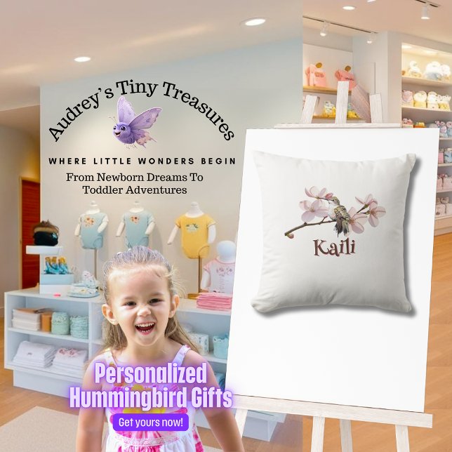Personalisiertes Hummingbird-Kinderkissen Kissen (Von Creator hochgeladen)
