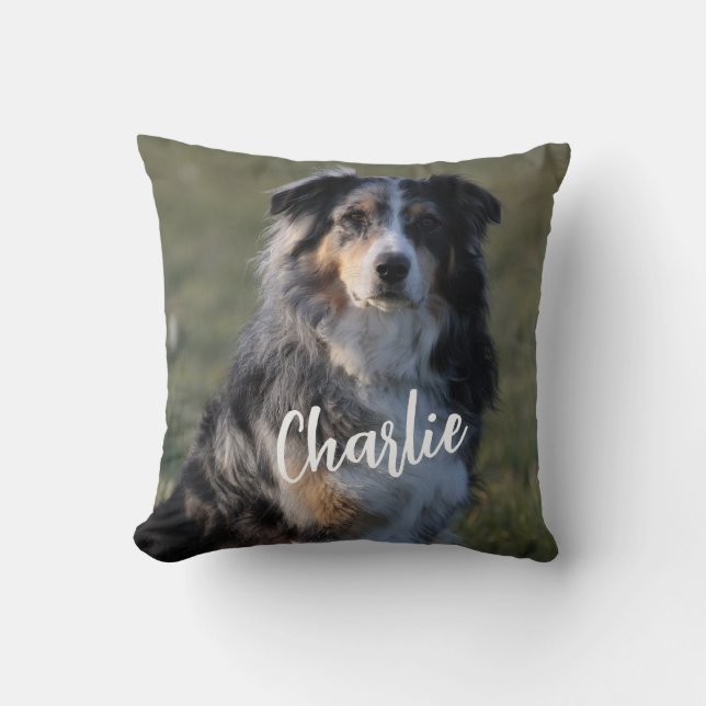 Personalisiertes  Hund Foto Kissen (Vorderseite)