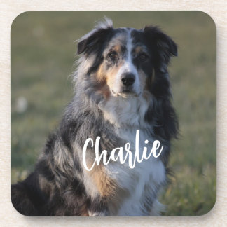 Personalisiertes Hund Foto Kissen Getränkeuntersetzer