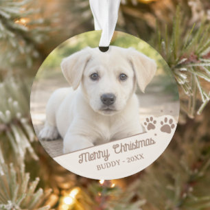 Personalisiertes Hunde-Foto-Weihnachten Haustier N Ornament