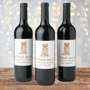 Personalisiertes Hunde-Hochzeits-Weinetikett Weinetikett