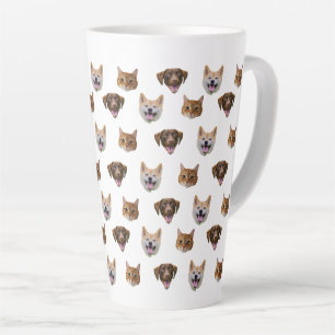 Personalisiertes Hundegesicht, Hunde Katze Mama Fo Milchtasse