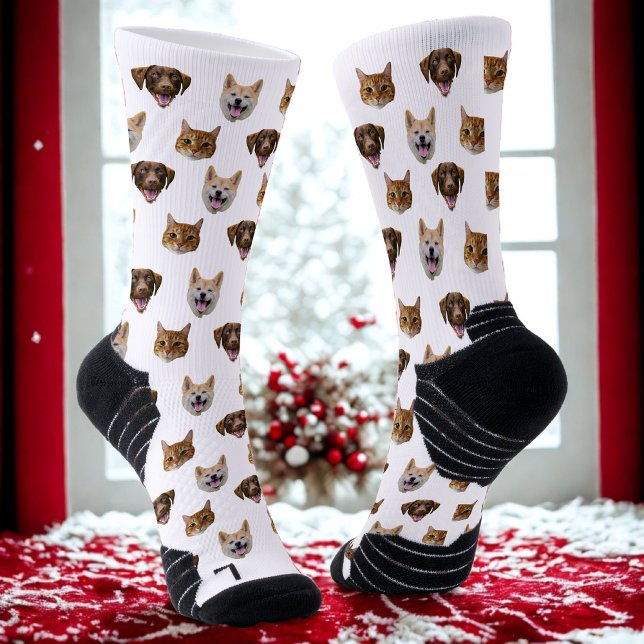 Personalisiertes Hundegesicht, Hunde Katze Mama Fo Socken (Von Creator hochgeladen)