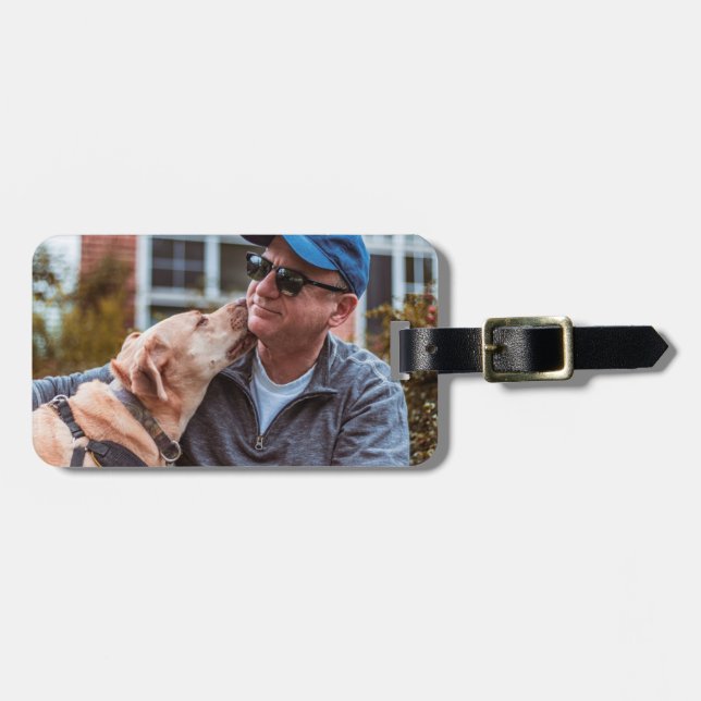 Personalisiertes Hundeschema-Foto Erstellen Sie Ih Gepäckanhänger (Vorderseite horizontal)