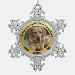 Personalisiertes Hundeschema von meiner Seite nich Schneeflocken Zinn-Ornament