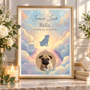 Personalisiertes Hundetrauer-Geschenk Scanne für Poster