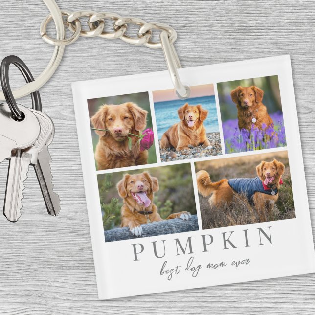 Personalisiertes Hundin-Foto Keepake Schlüsselanhänger (Personalized Pet Dog Photo Keepsake Keychain)