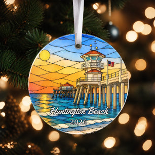 Personalisiertes Huntington Beach-Acrylabzeichen, Ornament
