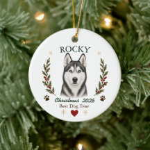 Personalisiertes Husky-Hund-Weihnachten
