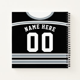 Personalisiertes Ice Hockey Jersey-Template-Notebo Notizbuch
