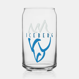 Personalisiertes Iceberg Art Blue Dosenglas