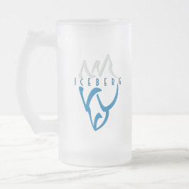 Personalisiertes Iceberg Art Blue Mattglas Bierglas