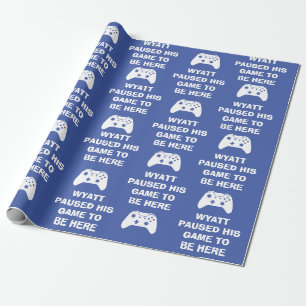 Personalisiertes Ich habe mein Spiel pausiert, um Geschenkpapier