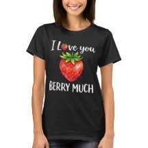 Personalisiertes Ich liebe dich Beeren sehr Erdbee
