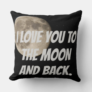 Personalisiertes Ich liebe dich bis zum Mond und z Kissen