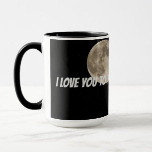Personalisiertes Ich liebe dich bis zum Mond und z Tasse