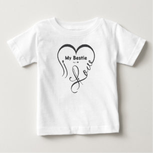 Personalisiertes Ich liebe meine beste Freundin • Baby T-shirt