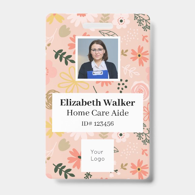 Personalisiertes ID-Foto-Abzeichen doppelseitig Ausweis (Vorderseite)
