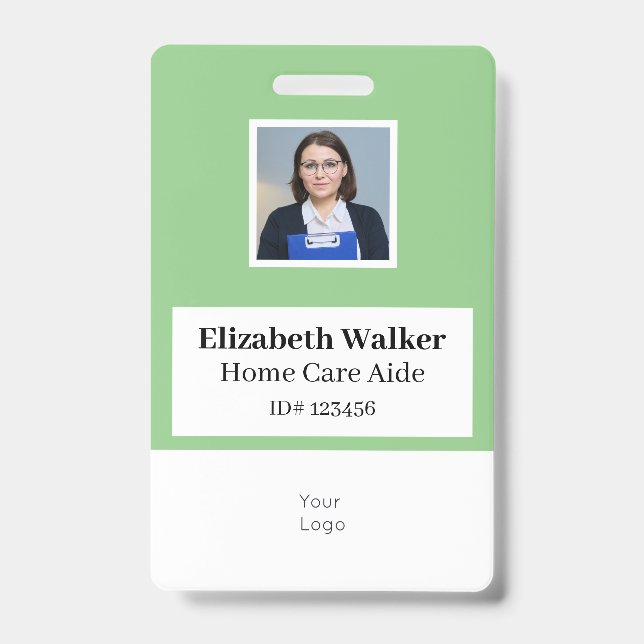 Personalisiertes ID-Foto-Abzeichen doppelseitig Ausweis (Front)
