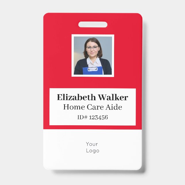 Personalisiertes ID-Foto-Abzeichen doppelseitig Ausweis (Front)