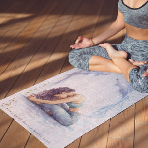 Personalisiertes illustriertes Fische-Sternzeichen Yogamatte