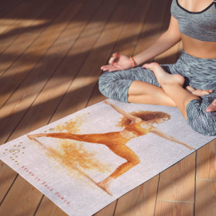 Personalisiertes illustriertes Leo-Sternzeichen-Zi Yogamatte