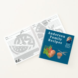 Personalisiertes, individuell anpassbares Rezept Notizbuch