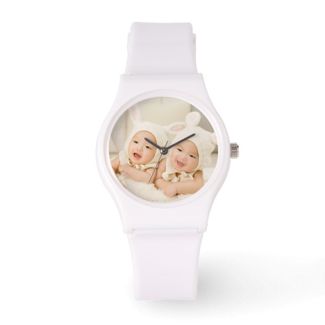 Personalisiertes individuelles Baby-Foto Armbanduhr (Vorderseite)