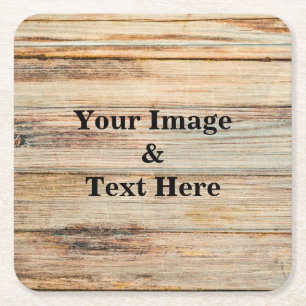 Personalisiertes individuelles eigenes Foto Holz Rechteckiger Pappuntersetzer