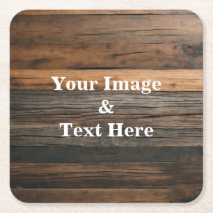 Personalisiertes individuelles eigenes Foto Holz Rechteckiger Pappuntersetzer