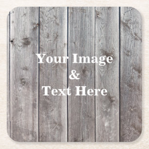 Personalisiertes individuelles Foto Holz Rechteckiger Pappuntersetzer