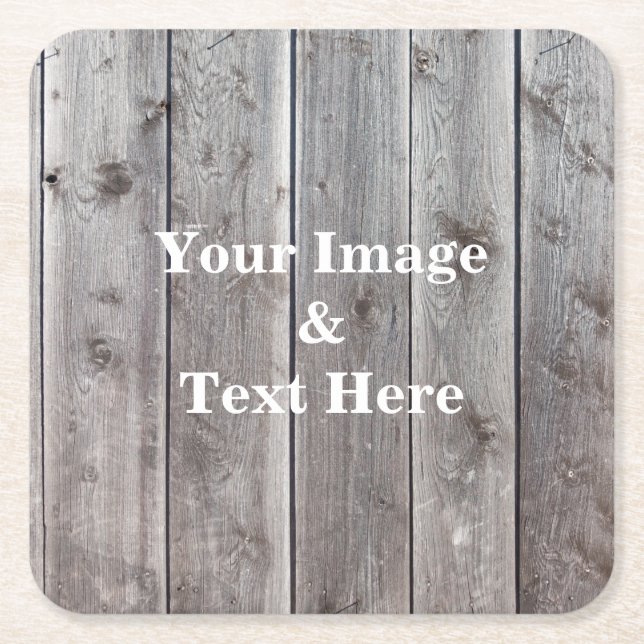 Personalisiertes individuelles Foto Holz Rechteckiger Pappuntersetzer (Vorderseite)
