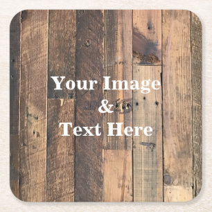 Personalisiertes, individuelles Foto Holz Rechteckiger Pappuntersetzer
