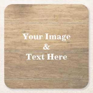 Personalisiertes individuelles Foto Holz Rechteckiger Pappuntersetzer