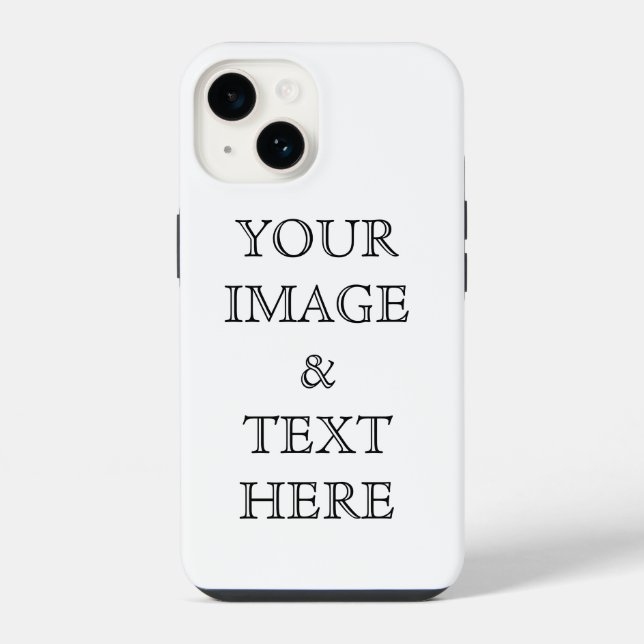 Personalisiertes individuelles Foto iPhone 14 Hülle (Rückseite)