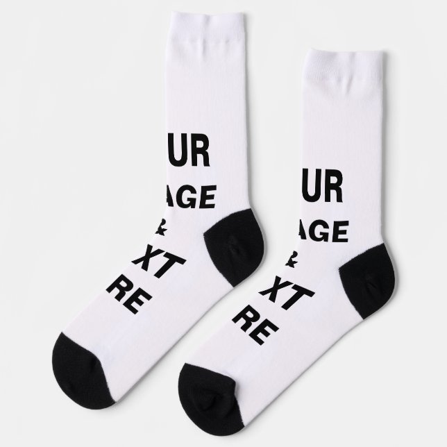 Personalisiertes individuelles Foto Socken (Linkes Detail)