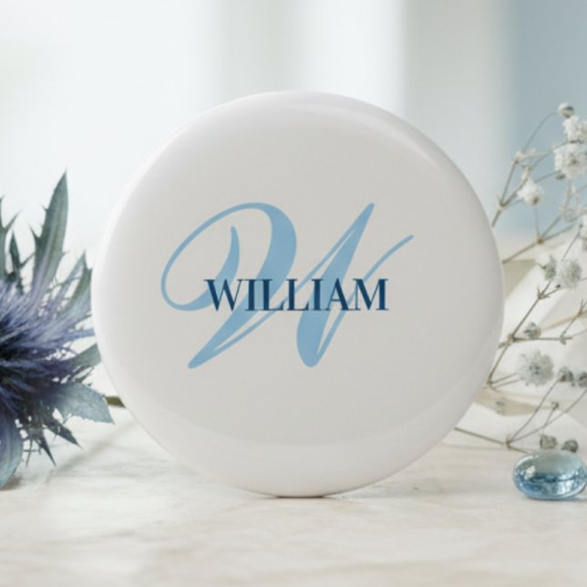 Personalisiertes individuelles Monogramm-Geschenk Button (Von Creator hochgeladen)