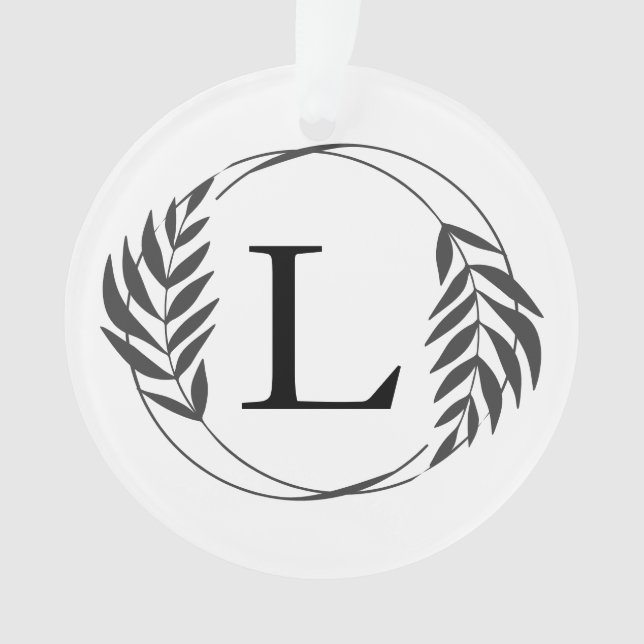 Personalisiertes individuelles Monogramm-Geschenk Ornament (Vorderseite)