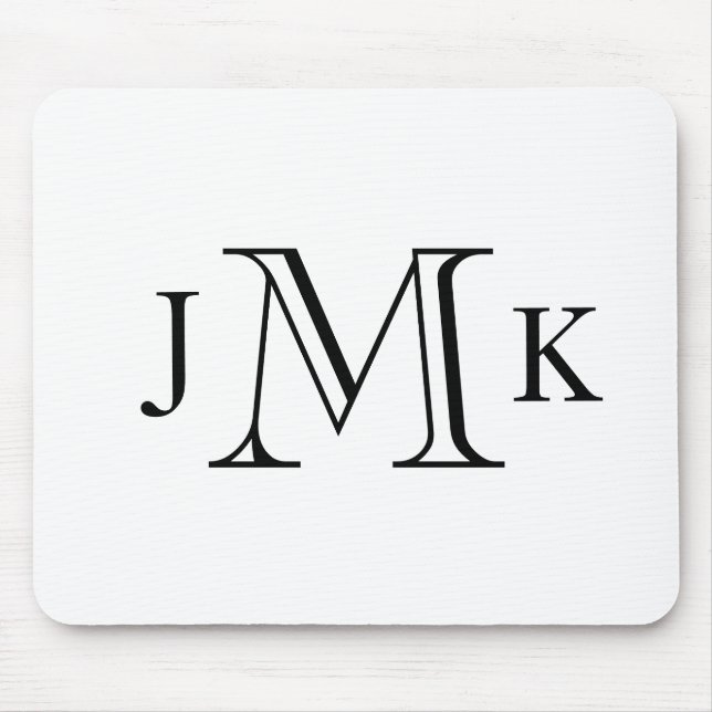 Personalisiertes individuelles Monogramm Mousepad (Vorne)